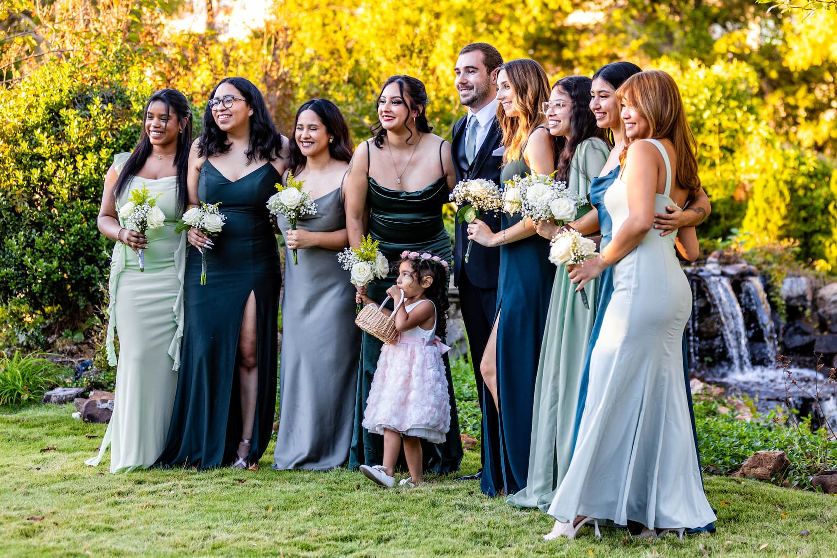 Ottawa wedding hair styled by Hair Expectations for 8+ person bridal party